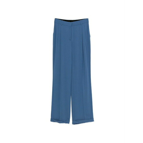 ミッソーニ レディース カジュアルパンツ ボトムス Pleated turn-up palazzo pants Blue｜asty