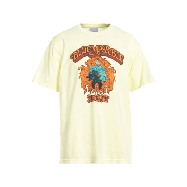 【貨物輸送無料】 青碧大理石 メンズ ティーシャツ トップス T-shirts Yellow