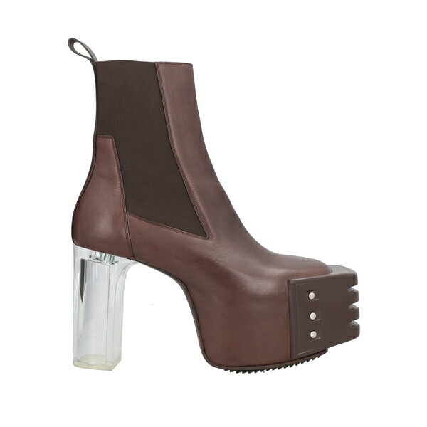 【貨物輸送無料】 リックオウエンス メンズ ブーツ シューズ Ankle boots Brown