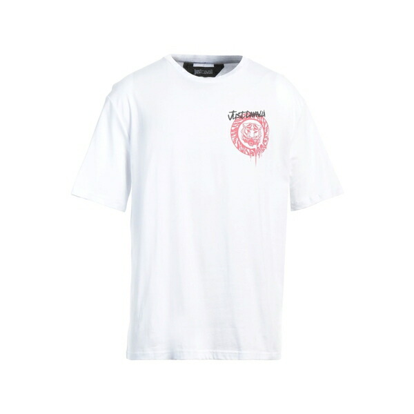 【貨物輸送無料】 ロベルトカヴァリ メンズ プルオーバー トップス T-shirts White