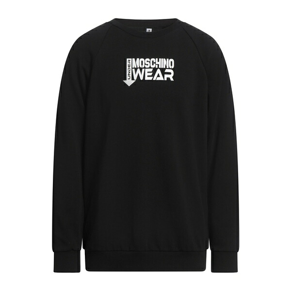 【貨物輸送無料】 モスキーノ メンズ パーカー・スウェットシャツ アウター Sweatshirts Black