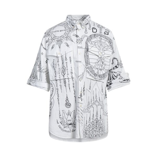 【貨物輸送無料】 ディースクエアード メンズ プルオーバー トップス Shirts White