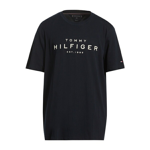 【貨物輸送無料】 トミー ヒルフィガー メンズ プルオーバー トップス T-shirts Blue