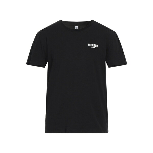 【貨物輸送無料】 モスキーノ メンズ プルオーバー トップス T-shirts Black