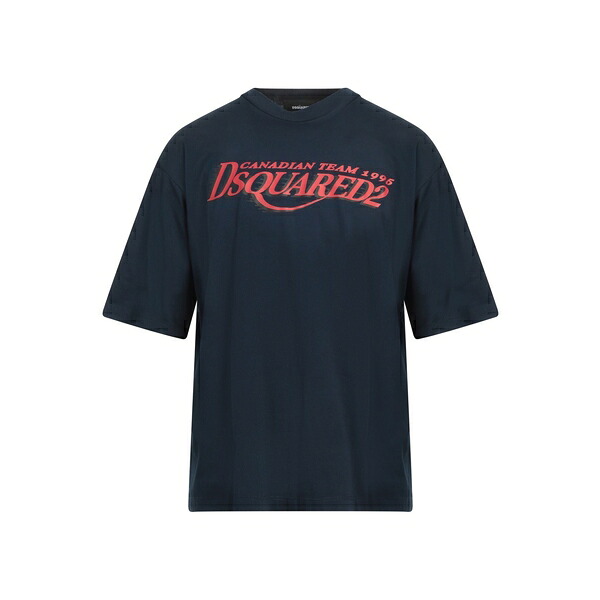 【送料無料】 ディースクエアード メンズ Tシャツ トップス T-shirts Blue|asty