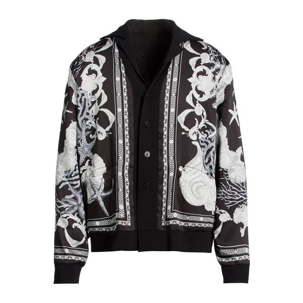 【貨物輸送無料】 ヴェルサーチ メンズ 上衣＆上衣 アウター Jackets Black