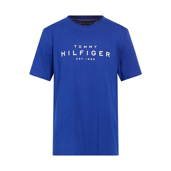 【貨物輸送無料】 トミー ヒルフィガー メンズ プルオーバー トップス T-shirts Blue
