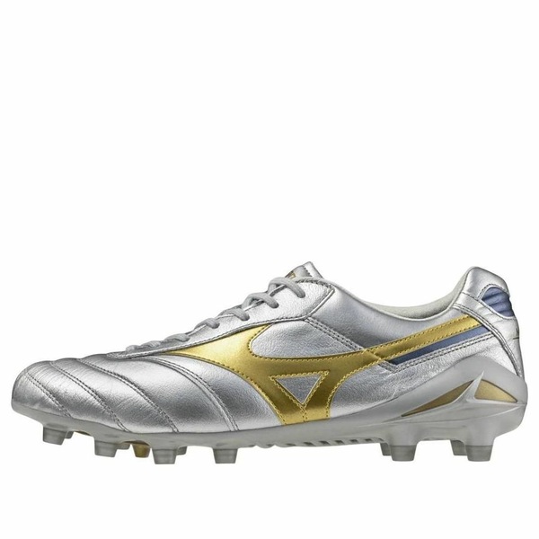 Mizuno ミズノ メンズ スニーカー  【Mizuno Morelia デオキシリボ核酸 Japan FG \u0027Platinum Silver Pack Silver Gold\u0027 P1GA251004】  大きさ US_9.5(27.5糎)