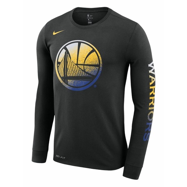ナイキ メンズ Tシャツ トップス X nba golden state warriors printed t-shirt Black|asty
