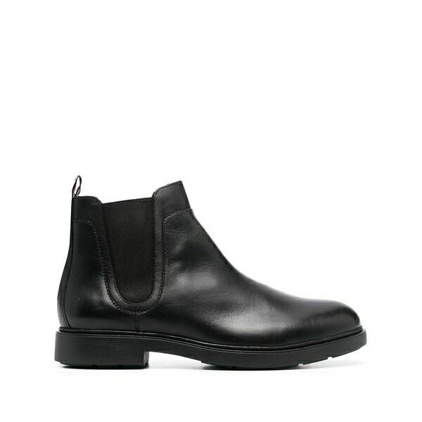 トミー ヒルフィガー メンズ ブーツ シューズ Rounded chelsea booties Black