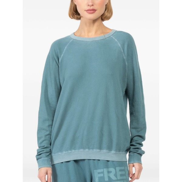 無償性シティ レディース 編み物\u0026スウェーター アウター Lucky rabbits sweatshirt Blue