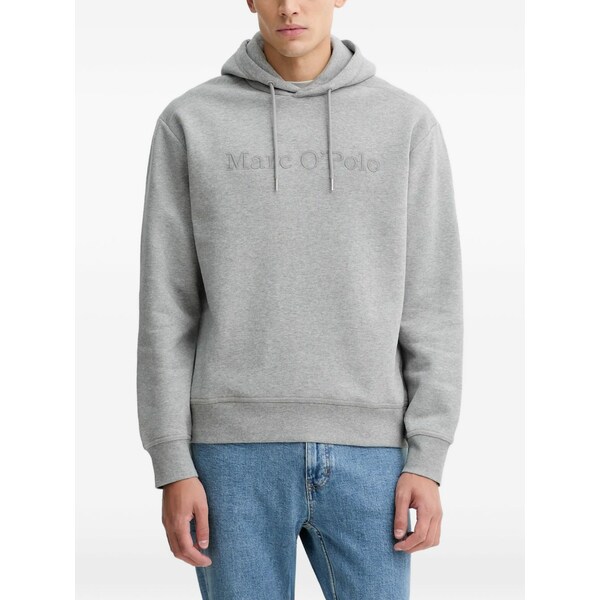 マルコポーロ メンズ パーカー・スウェットシャツ アウター Logo hooded knitwear Grey