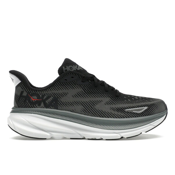 Hoka One One ホカオネオネ メンズ スニーカー 【Hoka One One Clifton 9 Black Outer Orbit】 サイズ US_10(28.0cm) Black/Outer Orbit|asty