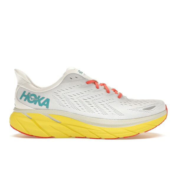 Hoka One One ホカオネオネ メンズ スニーカー  【Hoka One One Clifton 8 Blanc De Blanc Illuminating Yellow】  大きさ US_9.5(27.5珊) Blanc De Blanc/Illuminating