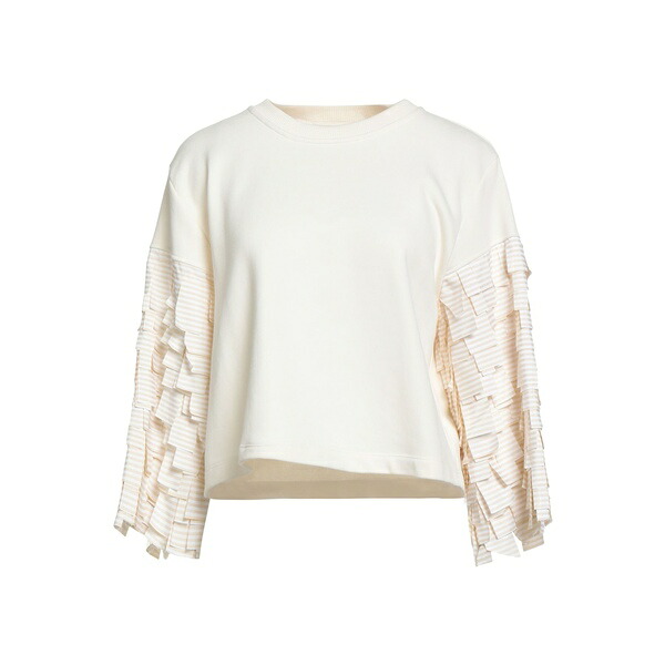 【貨物輸送無料】 ジジル レディース パーカー・スウェットシャツ アウター Sweatshirts White