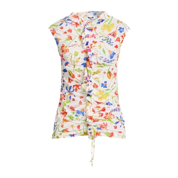 【貨物輸送無料】 エムエスジイエム レディース プルオーバー トップス Tops White