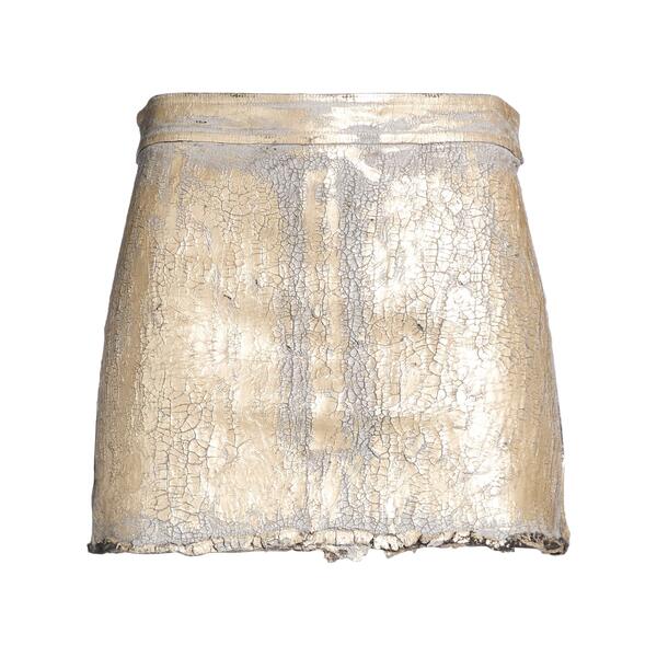 【送料無料】 リックオウエンス レディース スカート ボトムス Mini skirts Gold｜asty