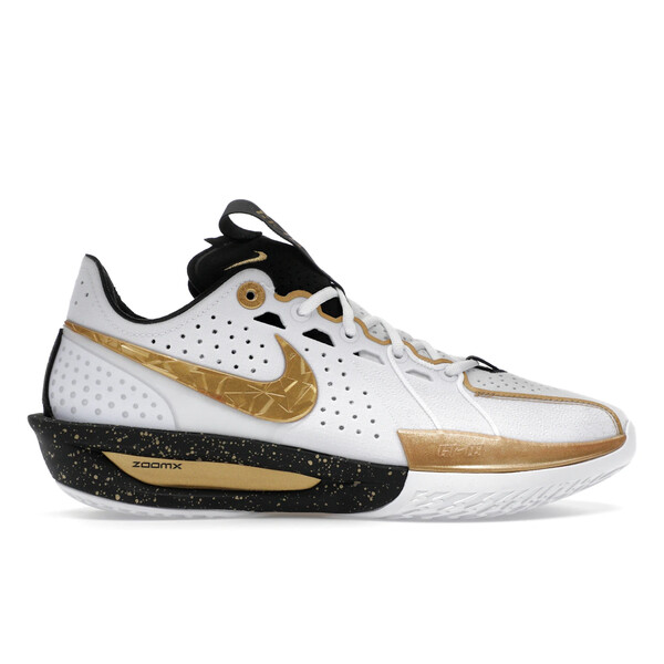 Nike ナイキ メンズ スニーカー  【Nike Air Zoom GT Cut 3 CHBL】  大きさ US_9(27.0糎) White/Black/Metallic Gold