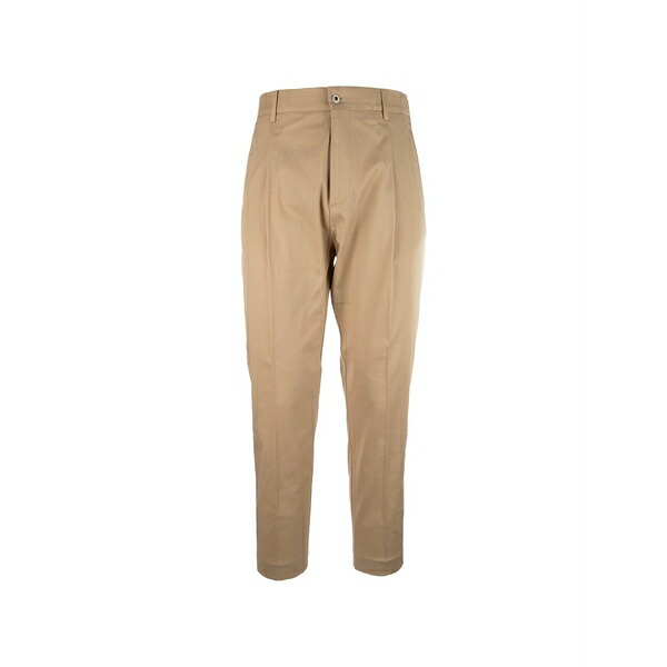 ペンス メンズ 心地好いズボン下 ボトムス Button-fastening pleated trousers Neutrals