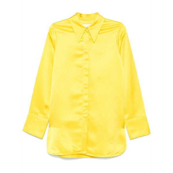 ジル・サンダー レディース シャツ トップス Satin shirt Yellow|asty