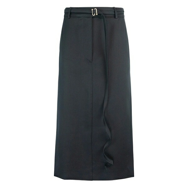 運動競技マックス レディース スコート ボトムス Belted MIDI skirt Black レディースファッション-スカート-ボトムス