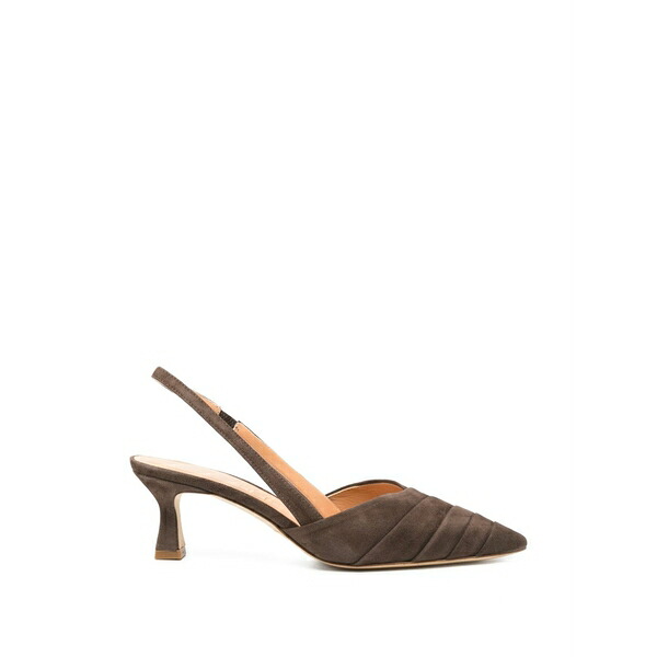 ジュリーディー レディース パンプス シューズ Pleated slingback heeled pumps Brown