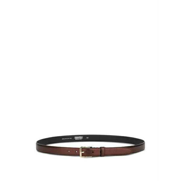 ディースクエアード メンズ ベルト アクセサリー Leather belt Brown｜asty