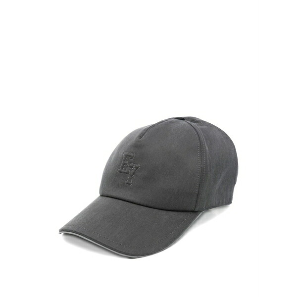 イレブンティ メンズ 鳥打ち帽 付属物 Logo-embroidered baseball cap Grey