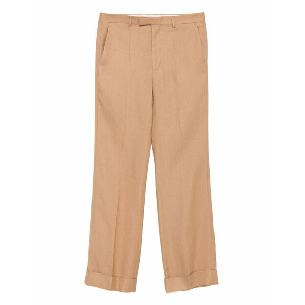 ヴァレンティノ ガラヴァーニ メンズ 心地好いズボン下 ボトムス Cuffed-hem tailored trousers Brown