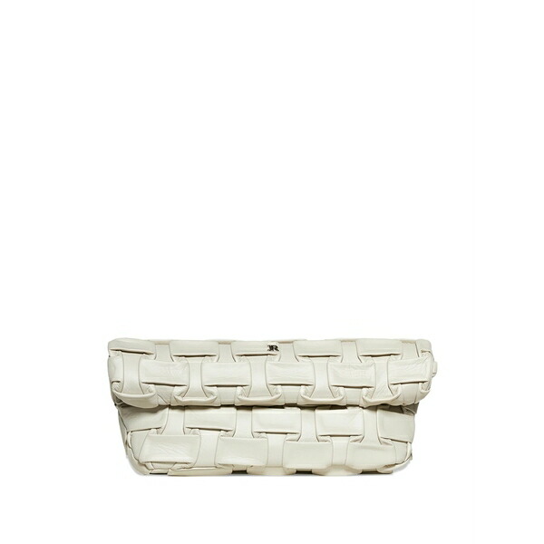 ジョン バージニアの州都 レディース クラッチペダル御徒面子 御徒面子 Woven clutch bag White