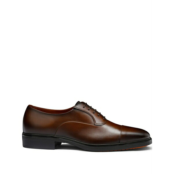 サントーニ メンズ 御召しものシューズ シューズ Easy leather oxford shoes Brown