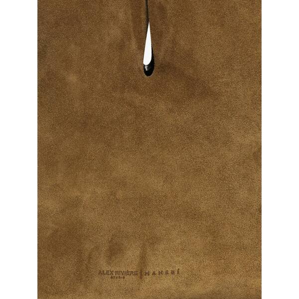 マネビ レディース ショルダーバッグ 御徒面子 X alex rivi??re studio louis suede shoulder bag Brown
