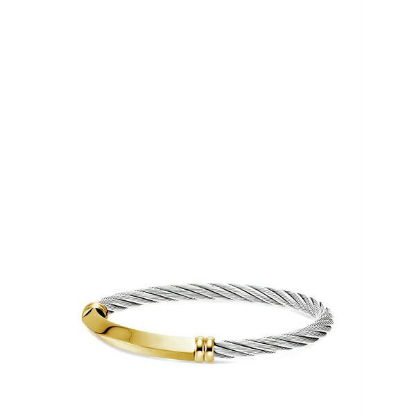 シャリオール メンズ ブレスレット・バングル・アンクレット 添え物 Better half logo-engraved bracelet  Silver