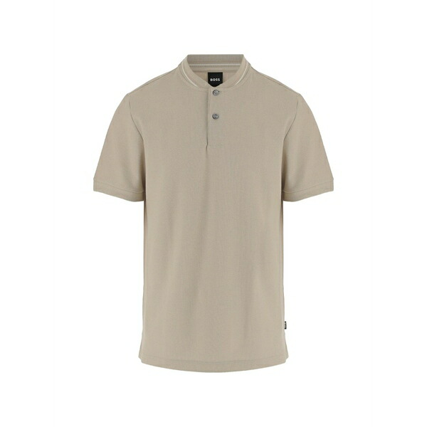元締め メンズ スポーツシャツ トップス Crew-neck polo shirt Neutrals