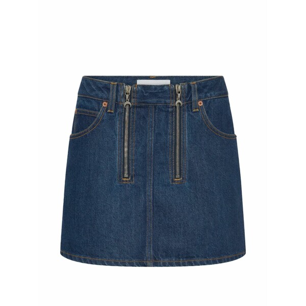マリーン セル レディース スカート ボトムス Zipped mini skirt Blue｜asty