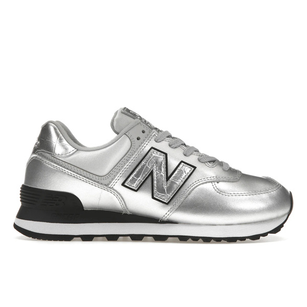 New Balance ニューバランス レディース スニーカー 【New Balance 574 Silver (Women's)】 サイズ US_5.5(22.5cm) Silver/Black