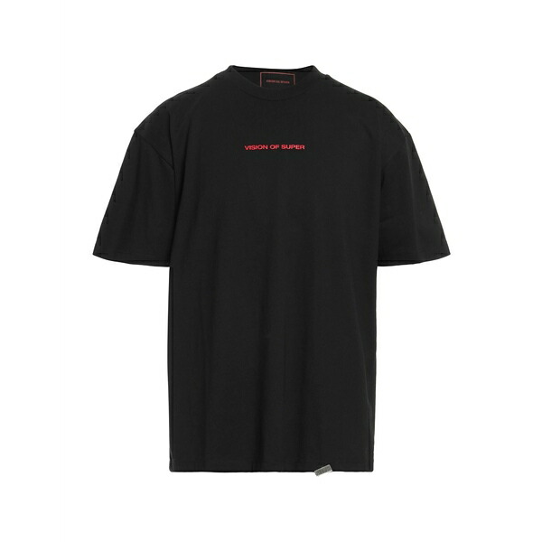 【送料無料】 ヴィジョン・オブ・スーパー メンズ Tシャツ トップス T-shirts Black｜asty