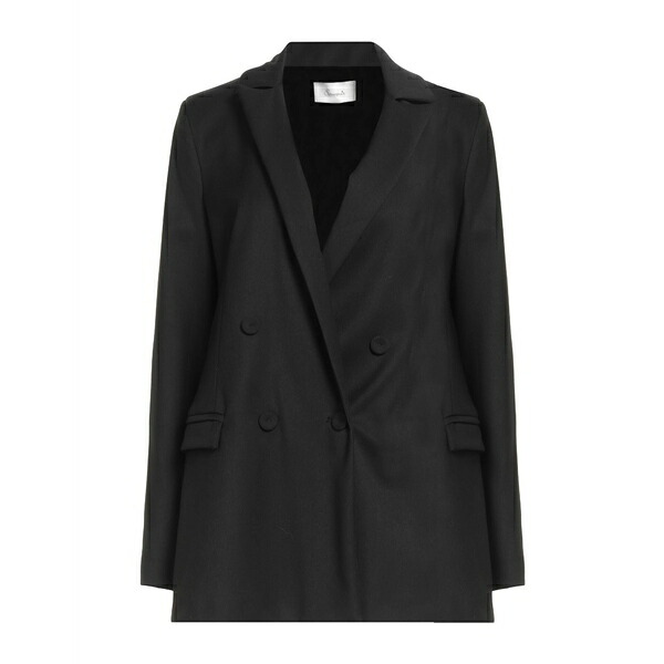 【送料無料】 スーベニアー レディース ジャケット&ブルゾン アウター Blazers Black
