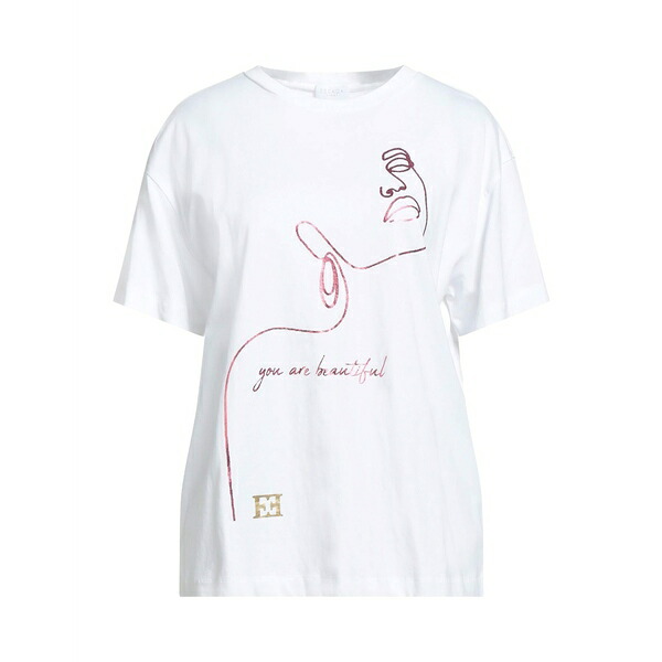 【送料無料】 エスカーダ レディース Tシャツ トップス T-shirts White｜asty
