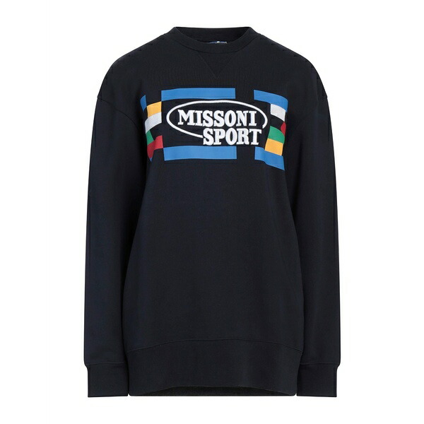 【貨物輸送無料】 ミッソーニ レディース パーカー・スウェットシャツ アウター Sweatshirts Blue