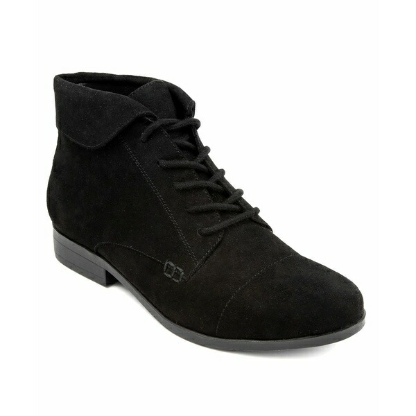 ロンドンフォグ レディース ブーツ レインブーツ シューズ Women's Clora Lace-Up Bootie Black Micro  新しいコレクション