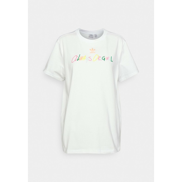 アディダスオリジナルス レディース - GRAPHIC Print T-shirt TEE Tシャツ white トップス マーケティング Tシャツ