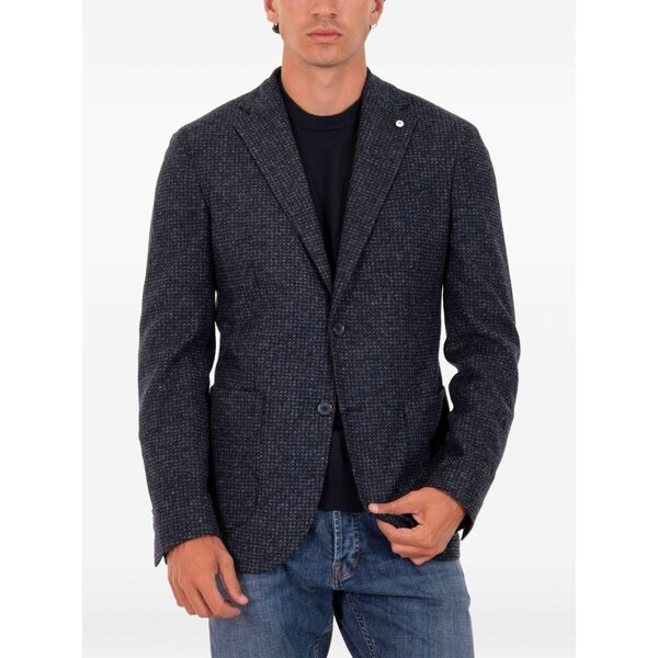 エルビーエム1911 メンズ ジャケット＆ブルゾン アウター Buttoned blazer Blue｜asty