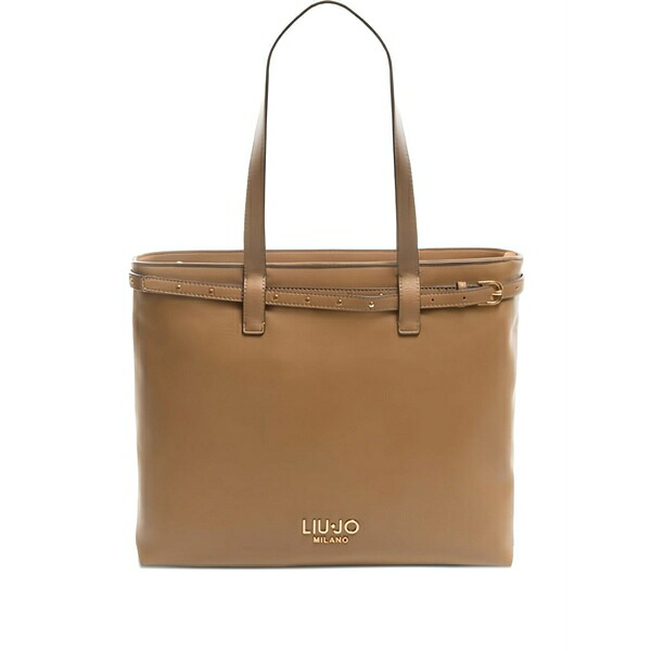 リュージョー レディース トートバッグ バッグ Belt-detail tote bag Brown｜asty