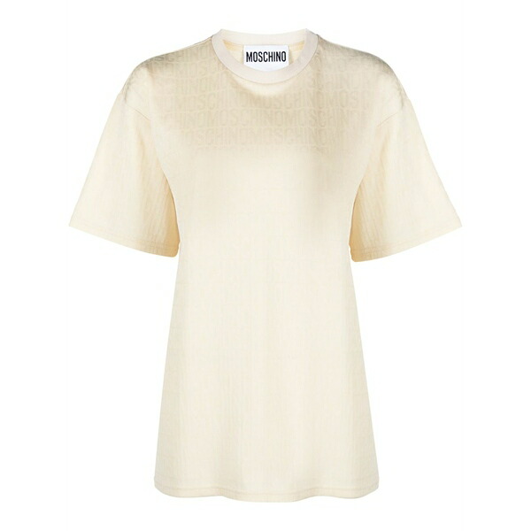 モスキーノ レディース プルオーバー トップス Logo-print t-shirt Neutrals
