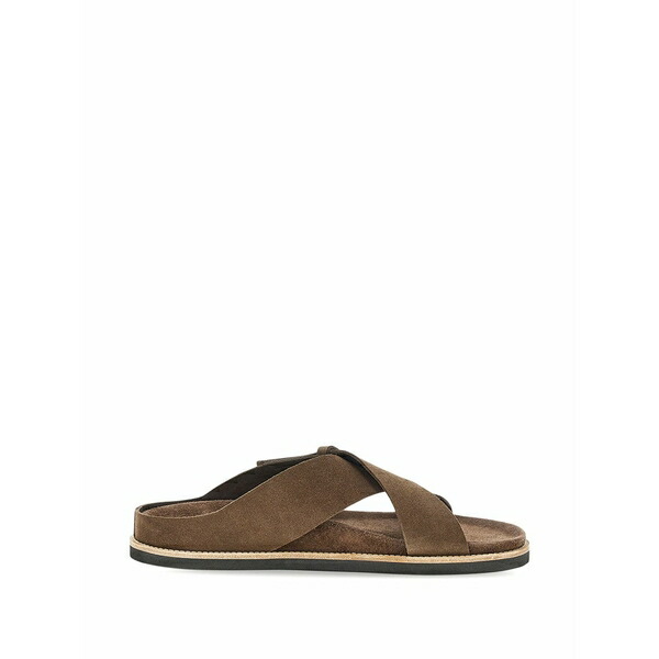 ポールアンドシャーク メンズ サンダル シューズ Crossover suede slip-on sandals Brown