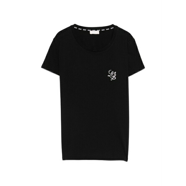 リュージョー レディース Tシャツ トップス Logo-detail t-shirt Black