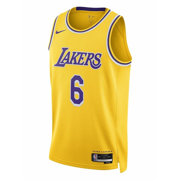 ナイキ メンズ プルオーバー トップス Nba la lakers icon edition lebron james 2022/23 jersey Yellow