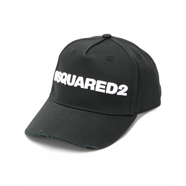 ディースクエアード メンズ 帽子 アクセサリー Embroidered logo baseball cap Black