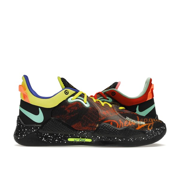 Nike ナイキ メンズ スニーカー 【Nike PG 5 Mismatched Multi-Color】 サイズ US_11.5(29.5cm) Black/University Red-Yellow Strike-Green Glow|asty